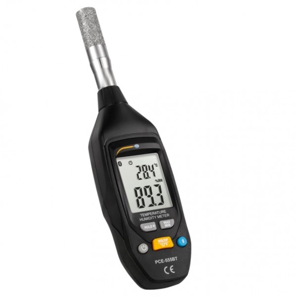 PCE-555BTS портативный термогигрометр c Bluetooth и спеченным фильтром