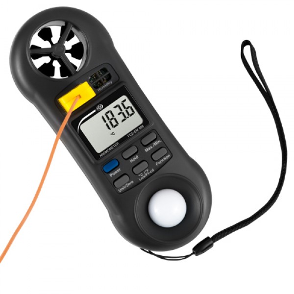 PCE-EM 888 анемометр, термогигрометр, барометр и люксметр