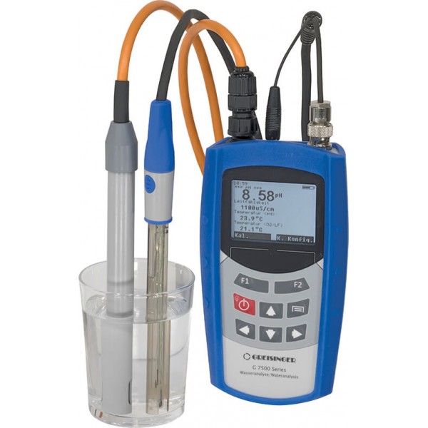 Greisinger G7500 профессиональный, многоканальный анализатор воды (измеритель кислорода, кондуктометр, ОВП-метр, pH-метр и термометр)