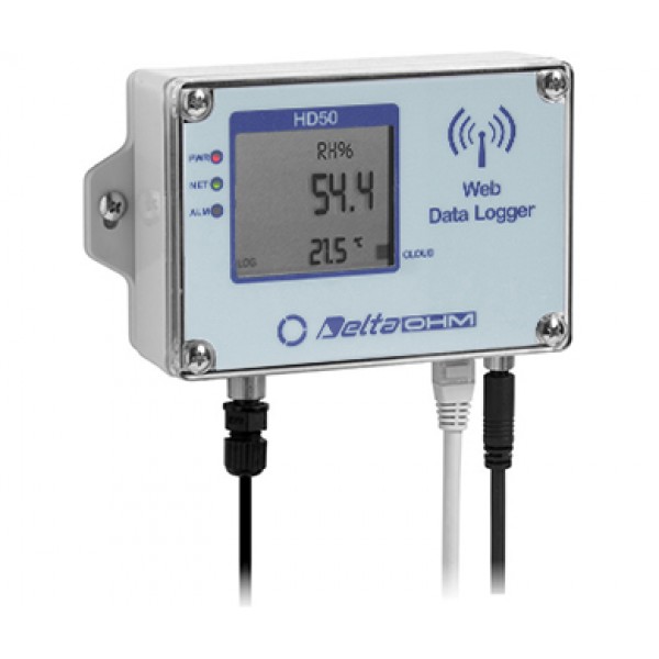 Delta OHM HD5014bNTC водонепроникний Web реєстратор температури, вологості і атмосферного тиску для виносних датчиків (NTC10KΩ)