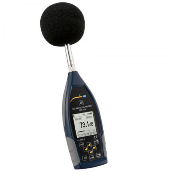 PCE-432 профессиональный шумомер с октавной полосой 1/1 или 1/3 с GPS (класс 1) + калибратор 1го класса